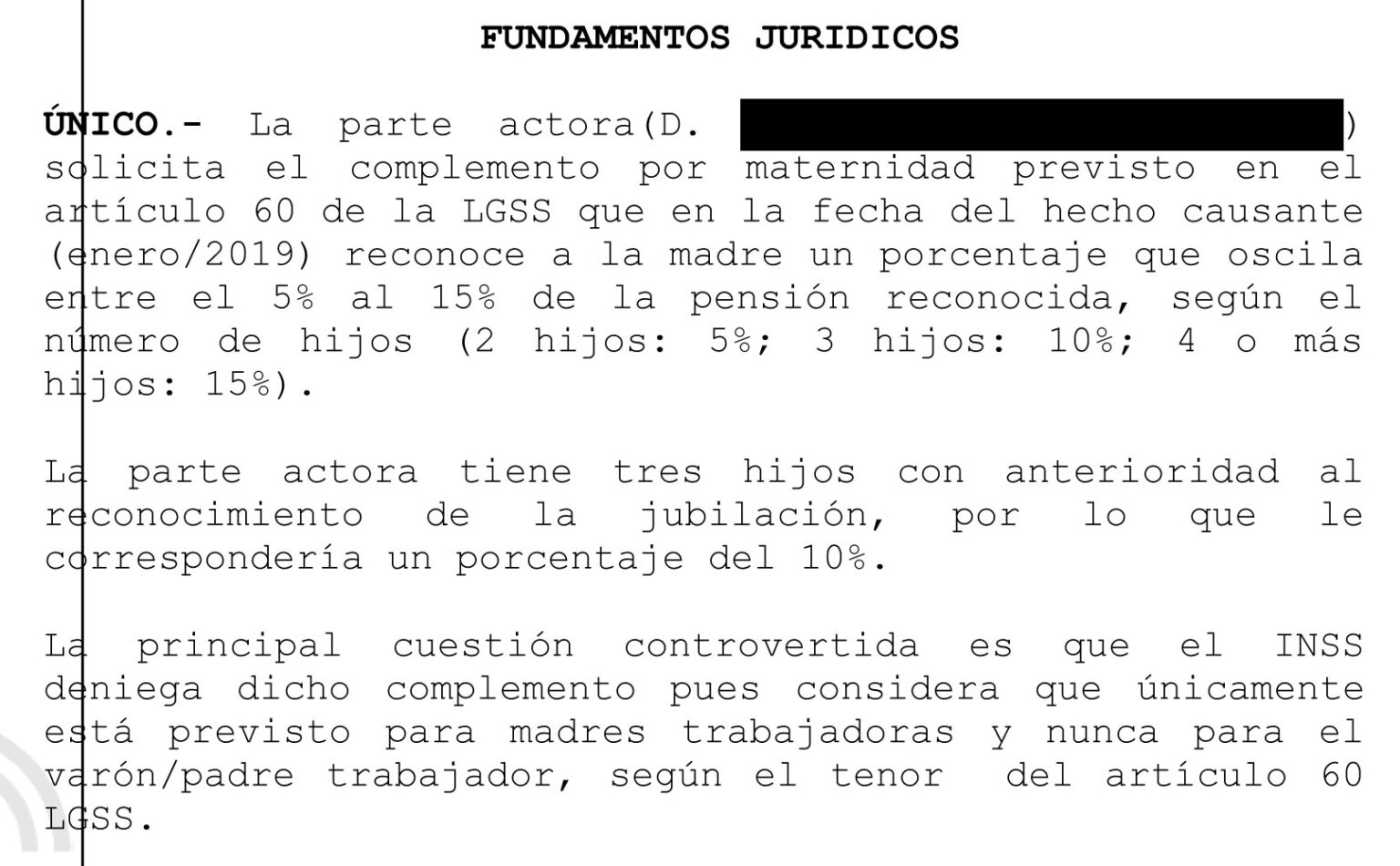 Sentencia Judicial Complemento De Maternidad Hombres 4437